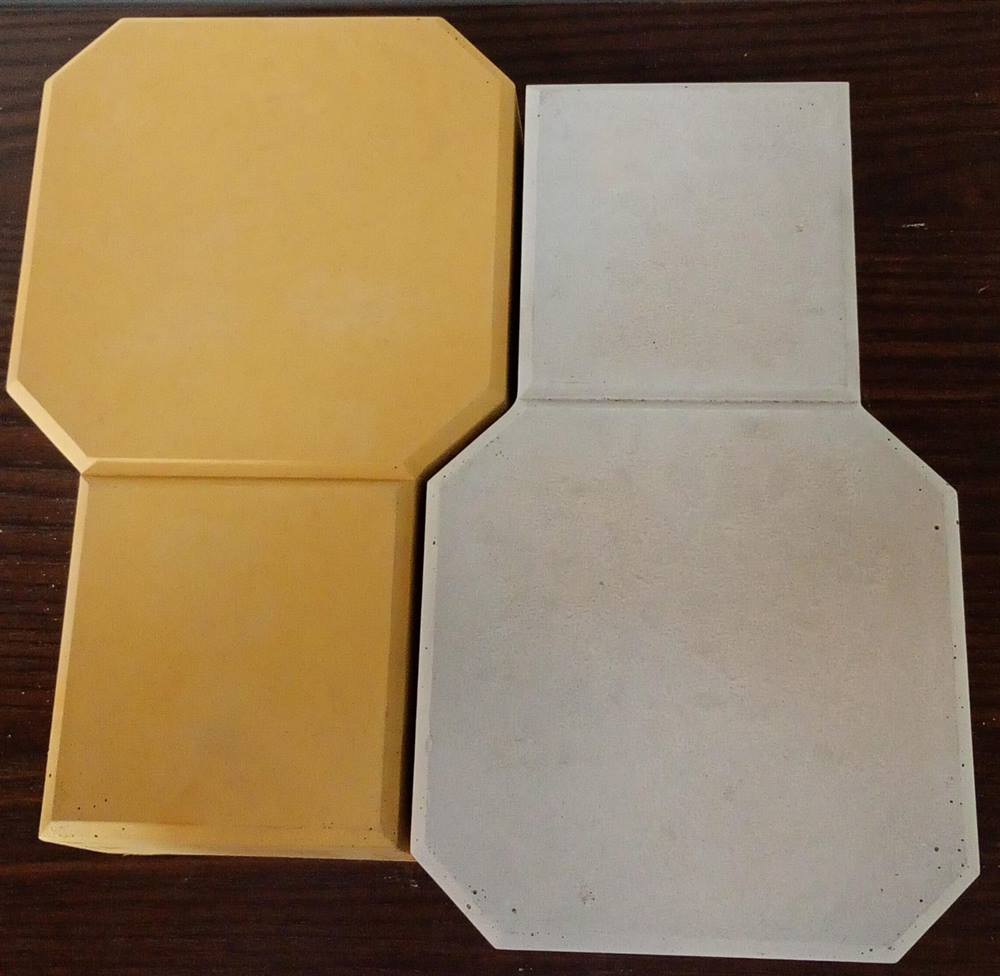 Paver Raquete – Cores Amarelo e Concreto 7,5×19×6 cm